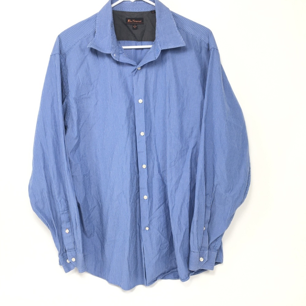 Ben Sherman long sleeve button up blue shirt XL